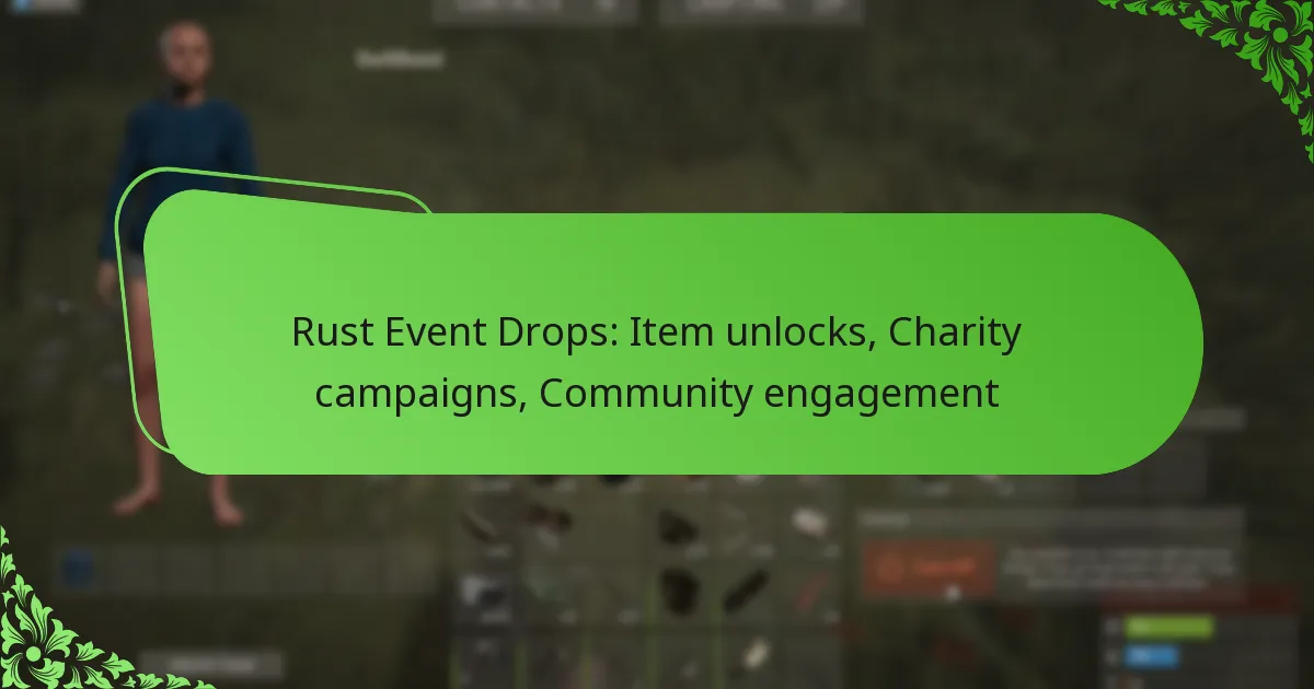 Rust Event Drops: Item unlocks, Charity campaigns, Community engagement