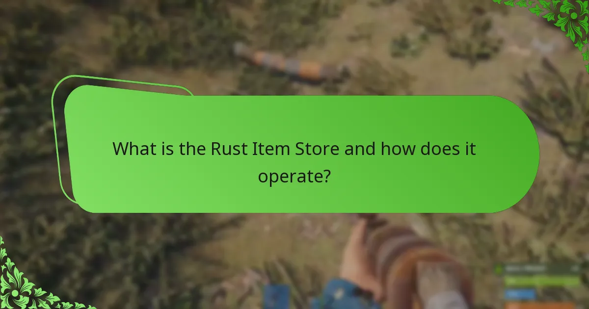 How can users purchase items from the Rust Item Store?